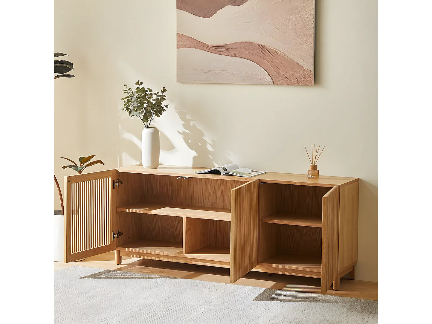 Buffet Frêne Japandi Trois Portes - Umea