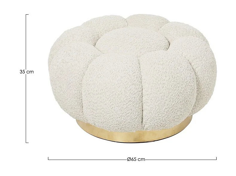Pouf Naturel Japandi Effet Boucle - Florel