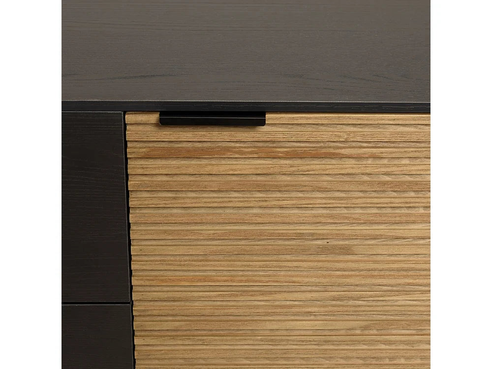 Buffet Pin Japandi Pieds Métal Noir - Charlie