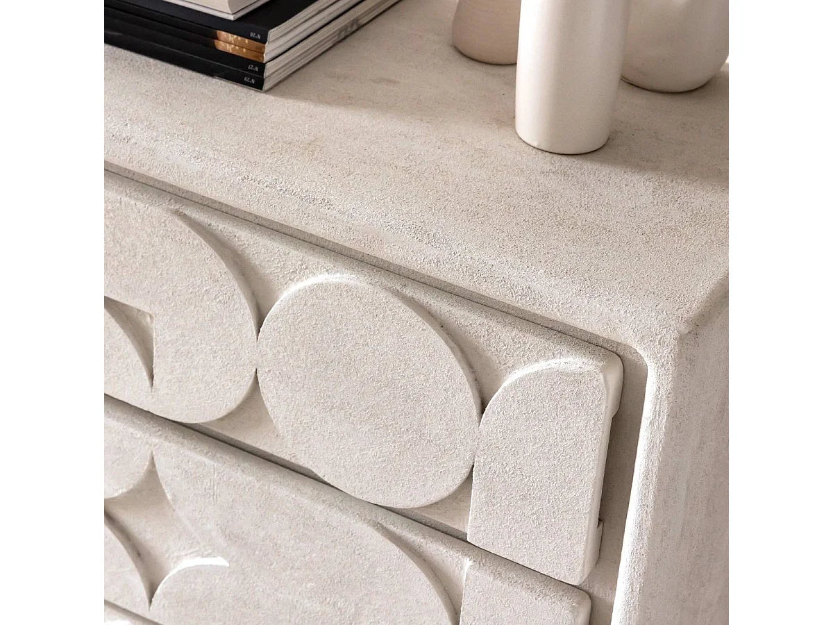 Commode Japandi Mdf Minimaliste Blanc - Danae