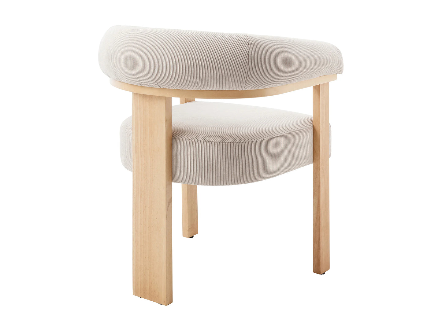 Lot De 2 Chaises Japandi Velours Côtelé Beige - Livelia