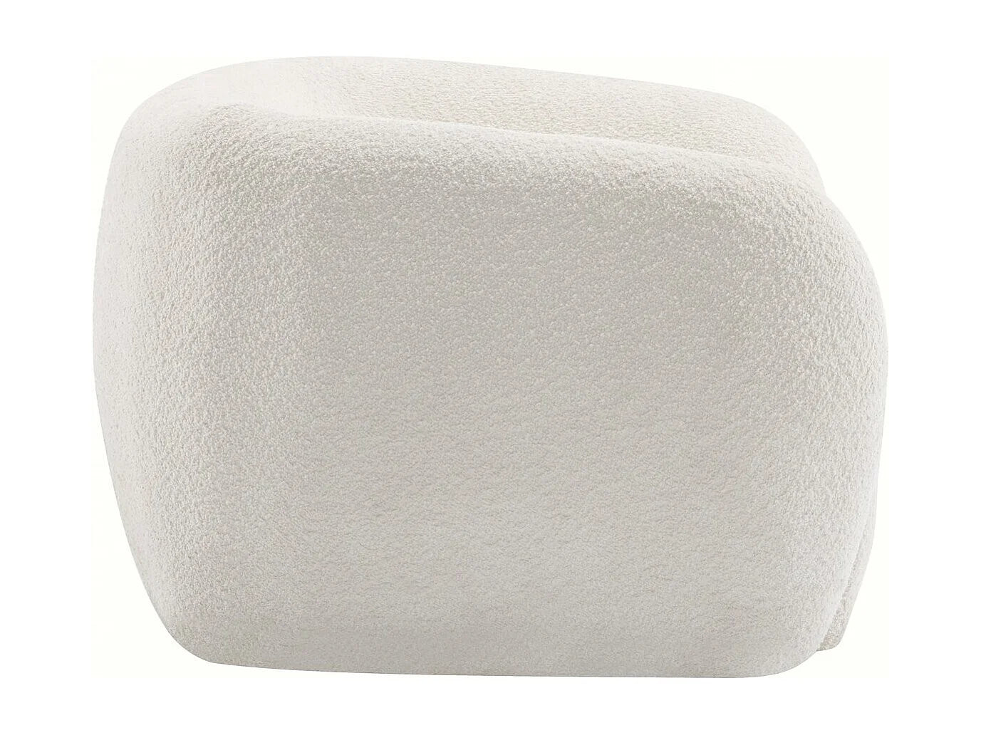 Fauteuil Japandi Design Bouclette Blanc - Washington