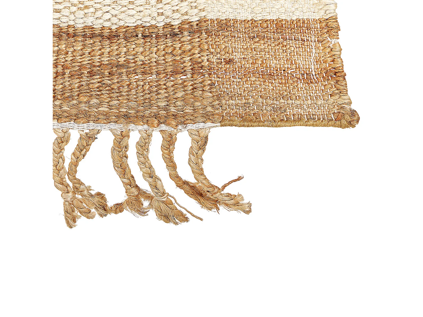 Tapis Japandi Jute Tressée Beige - Dedemli