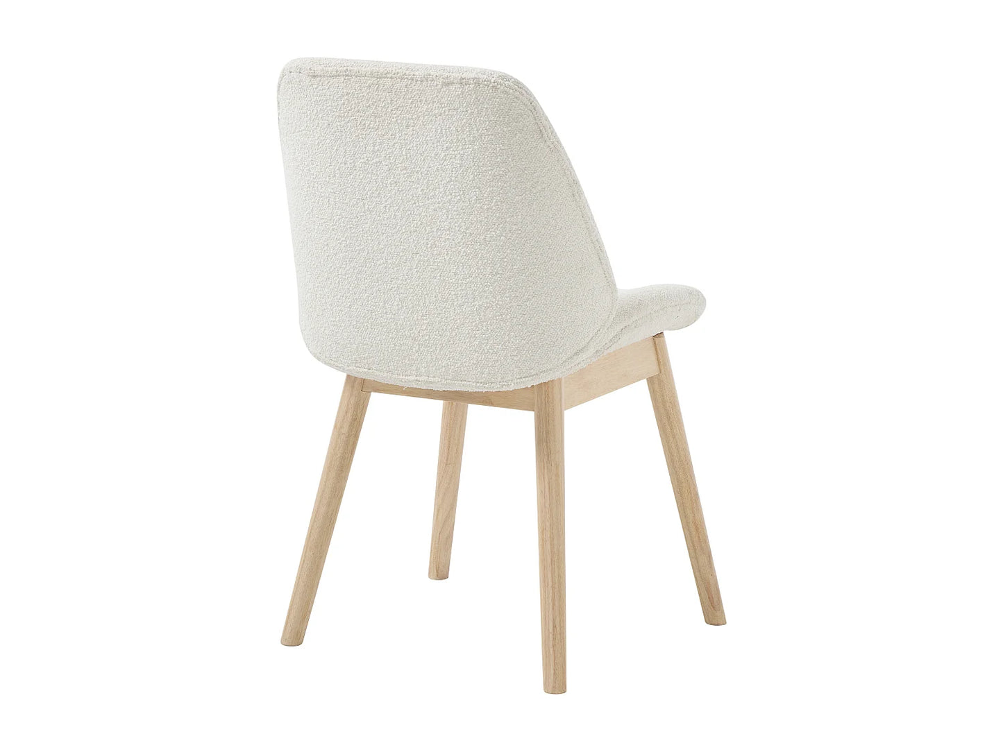Lot De 6 Chaises Japandi Tissu Texture Crème - Leyada