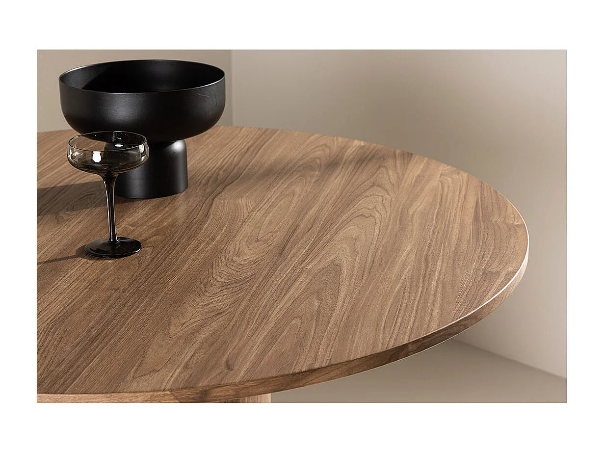Table Ronde Japandi En Bois Design - Oly