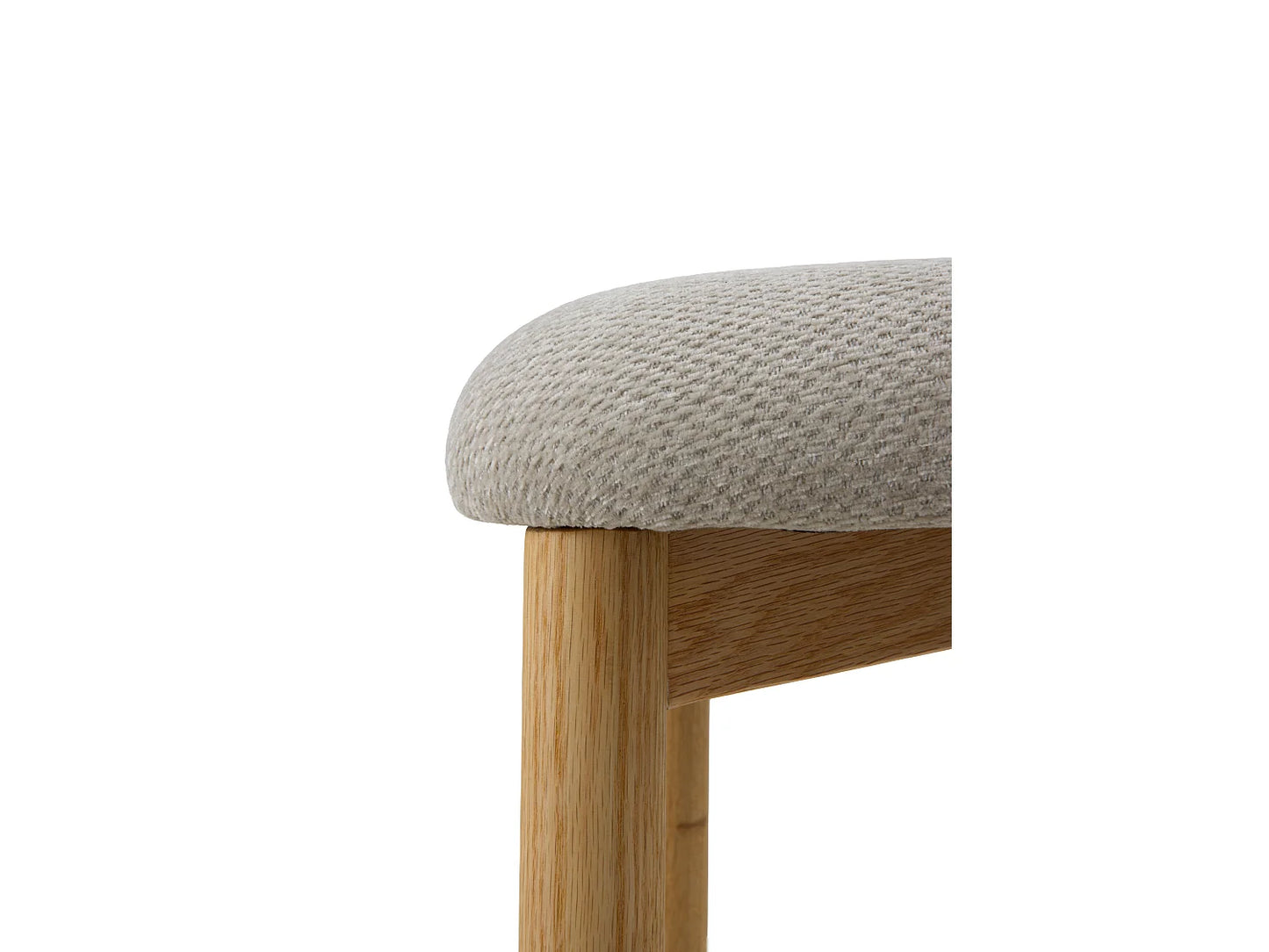 Lot 2 Tabourets Japandi Chêne Et Beige - Chêne