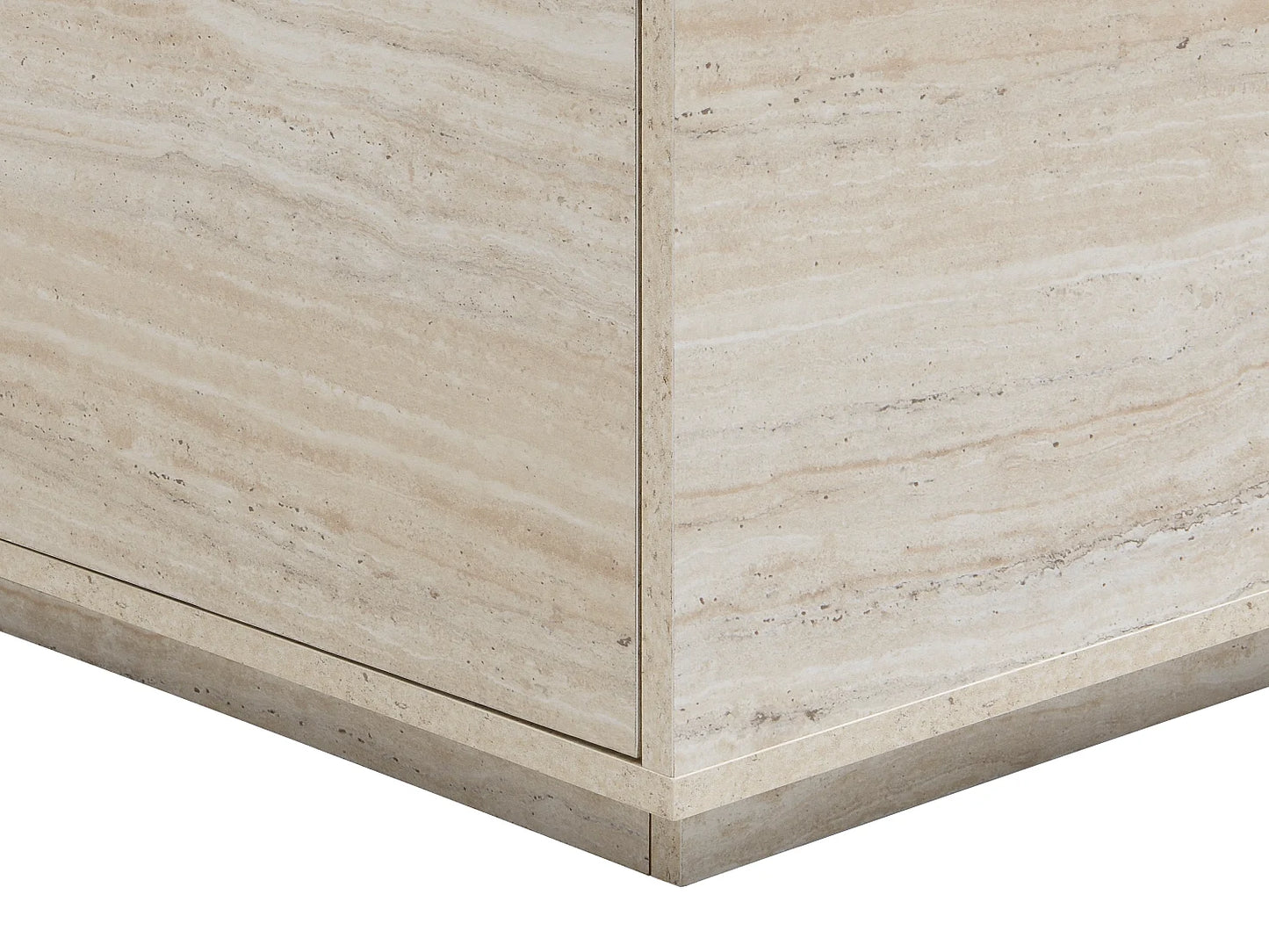 Table Basse Japandi Rectangulaire Effet Travertin - Antrim
