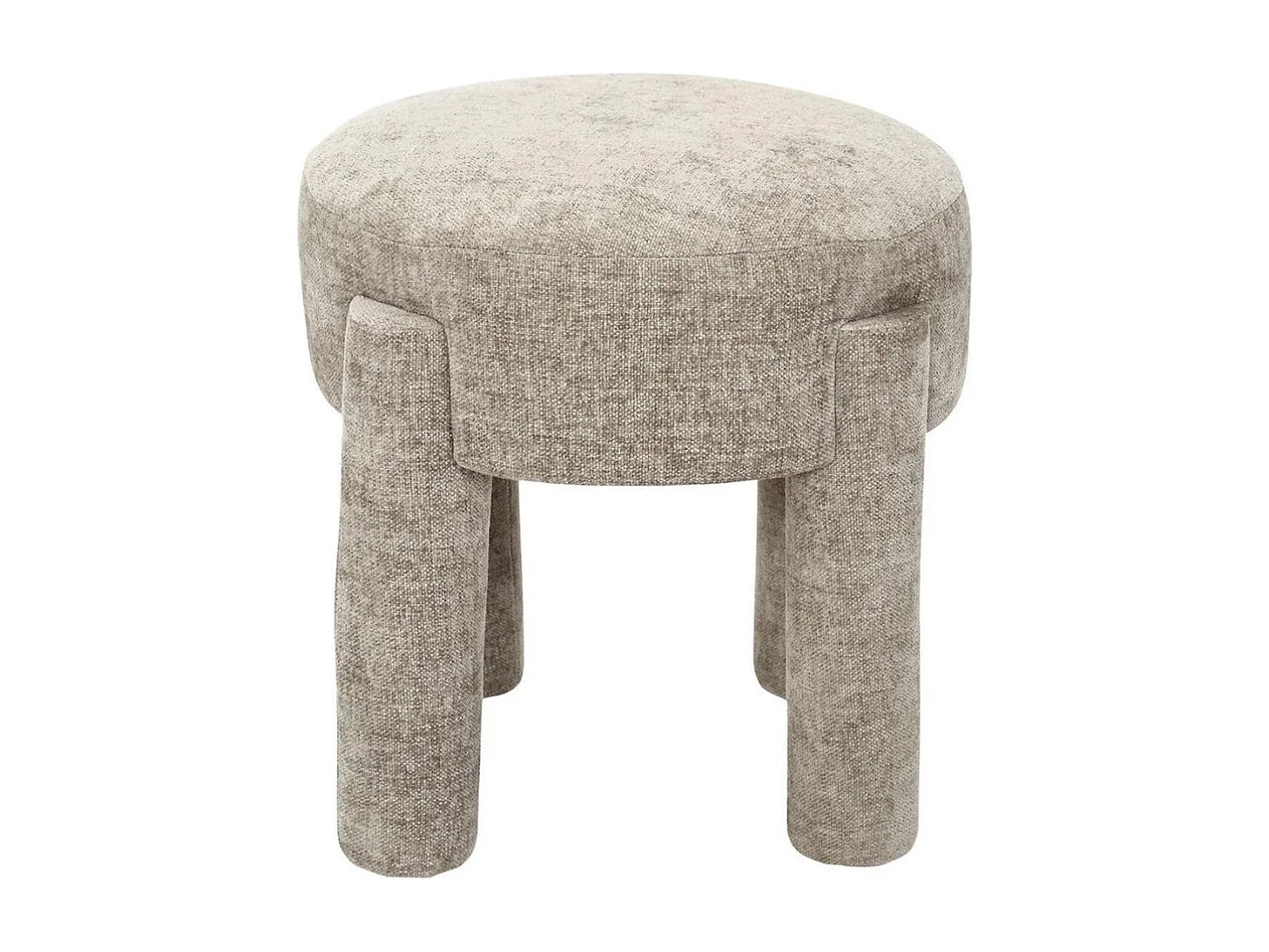 Tabouret D'appoint Japandi Tissu Taupe - Stubby