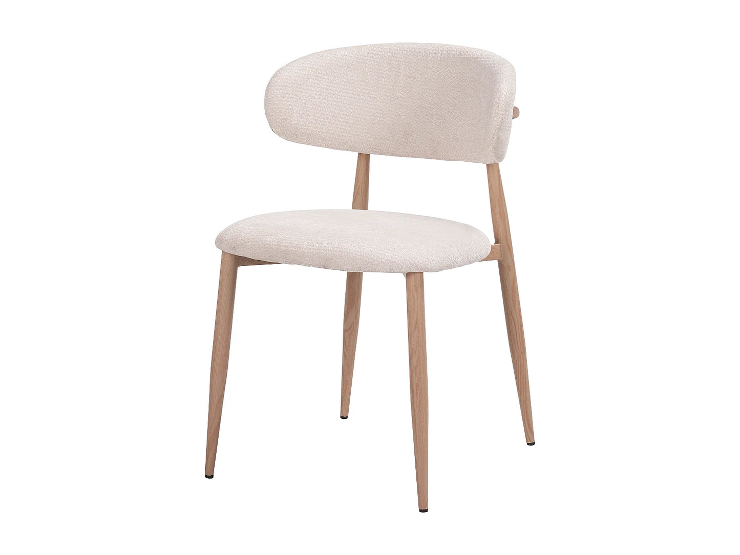 Lot 2 Chaises Japandi Tissu Effet Chêne - Lea