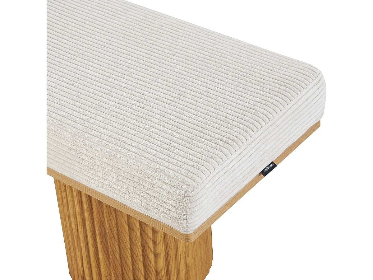Banc Mahé Japandi Velours Beige - Mahe