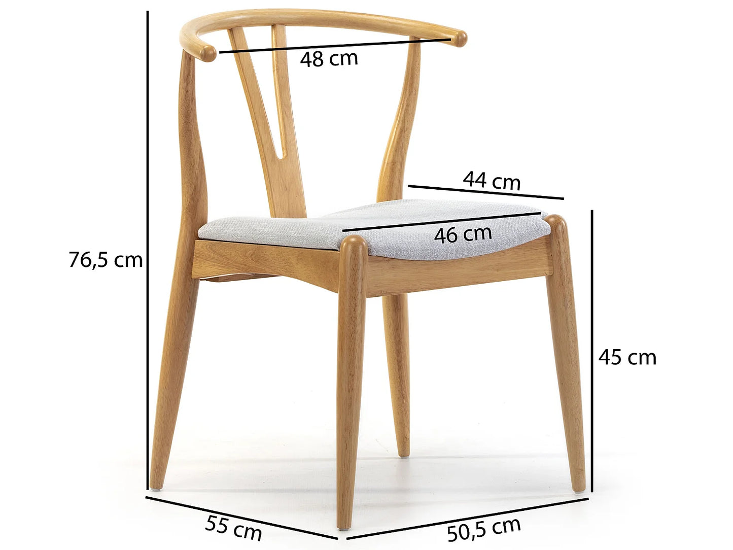 Pack 2 Chaises Japandi Bois Massif Chêne - Rustic