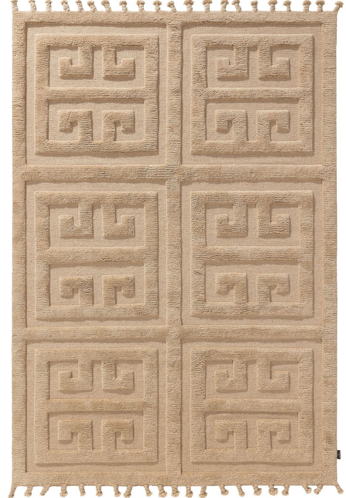 Tapis de laine Japandi beige 160x230 – Minos