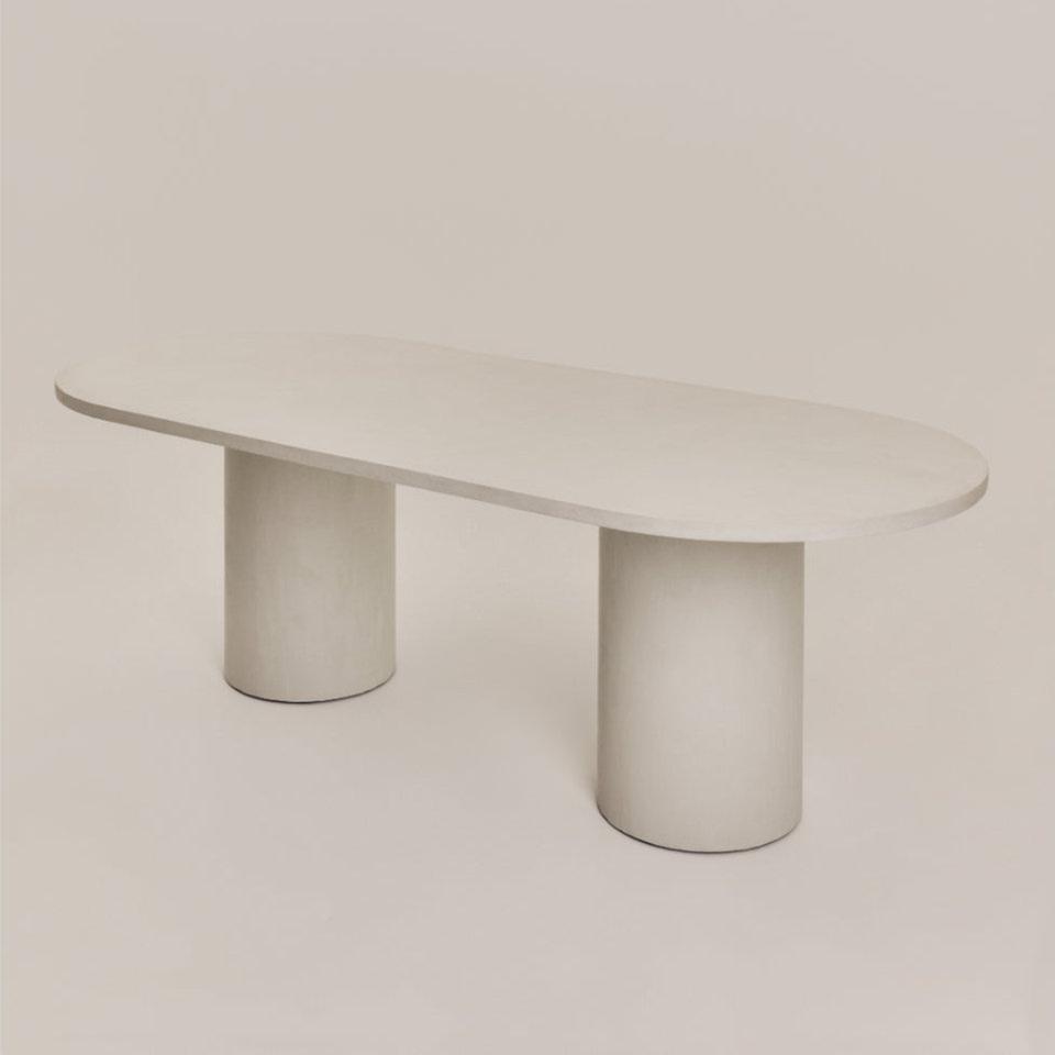 Table à Manger Japandi en Microciment (8 Couverts)