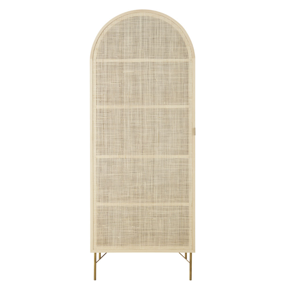 Armoire 1 porte Japandi cannage en rotin – Solstice