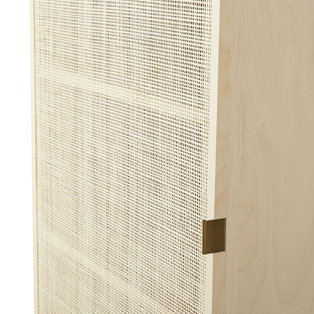 Armoire 1 porte Japandi cannage en rotin – Solstice