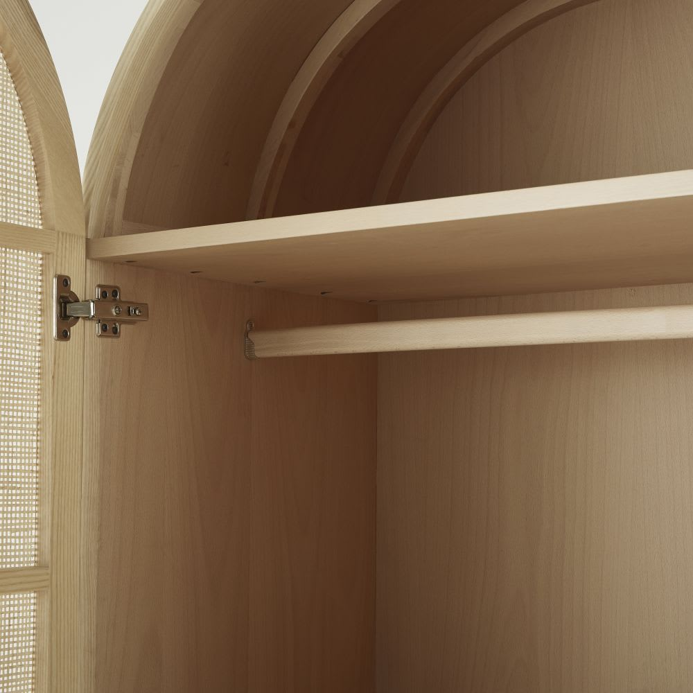 Armoire 1 porte Japandi cannage en rotin – Solstice