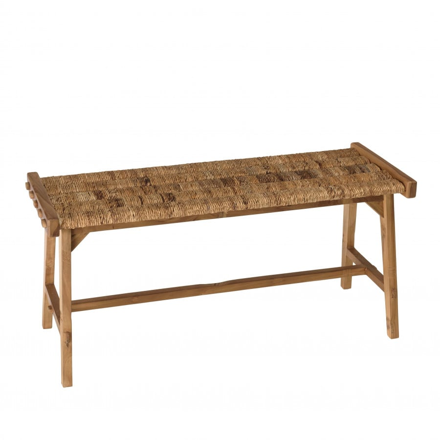 Banc Japandi en tissage d'abaca naturel L100 – Alida
