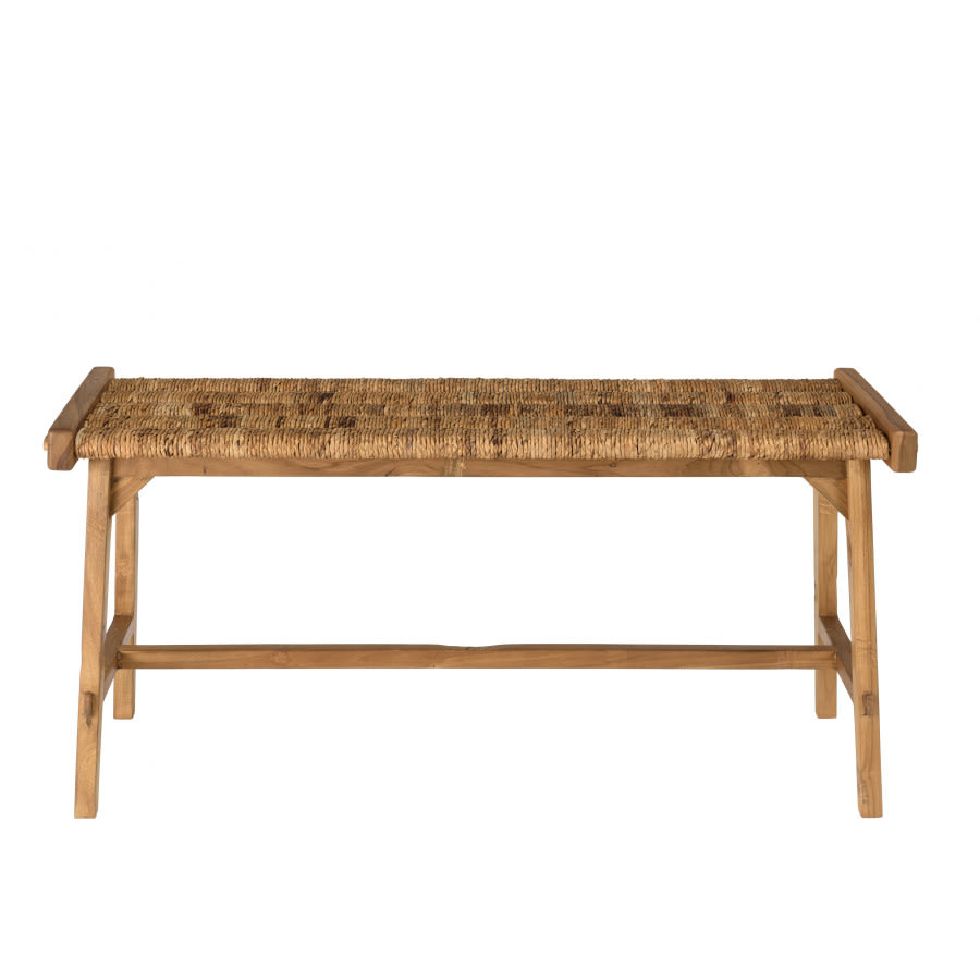 Banc Japandi en tissage d'abaca naturel L100 – Alida