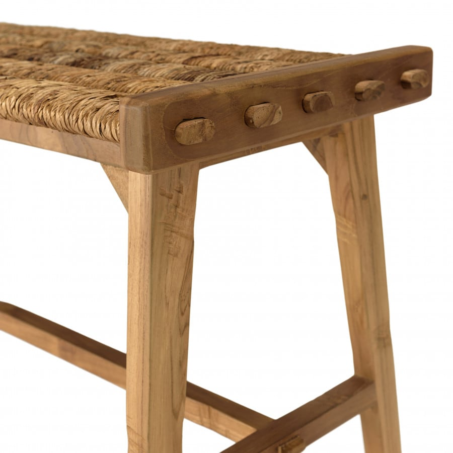Banc Japandi en tissage d'abaca naturel L100 – Alida