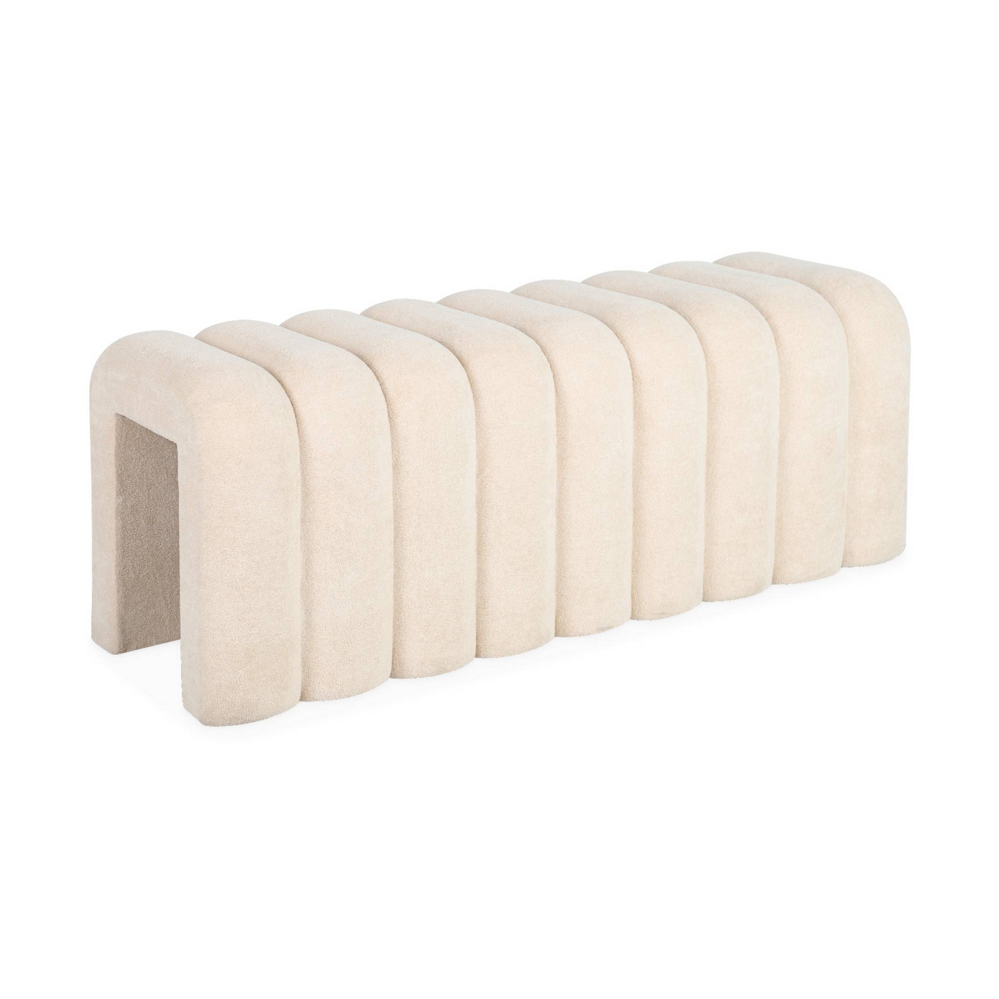 Banc Bout de Lit Japandi beige tissu contemporain – Ito