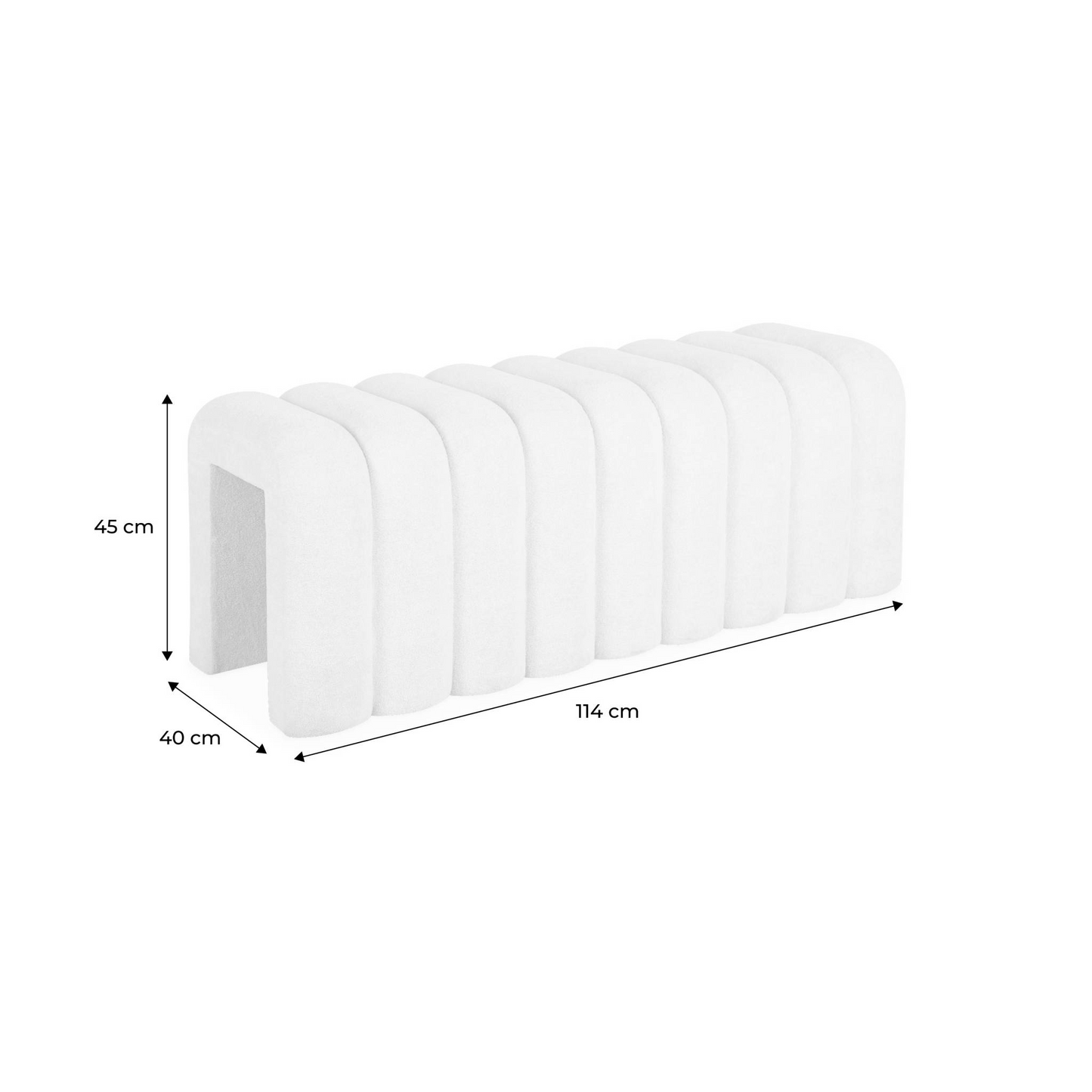 Banc Bout de Lit Japandi beige tissu contemporain – Ito