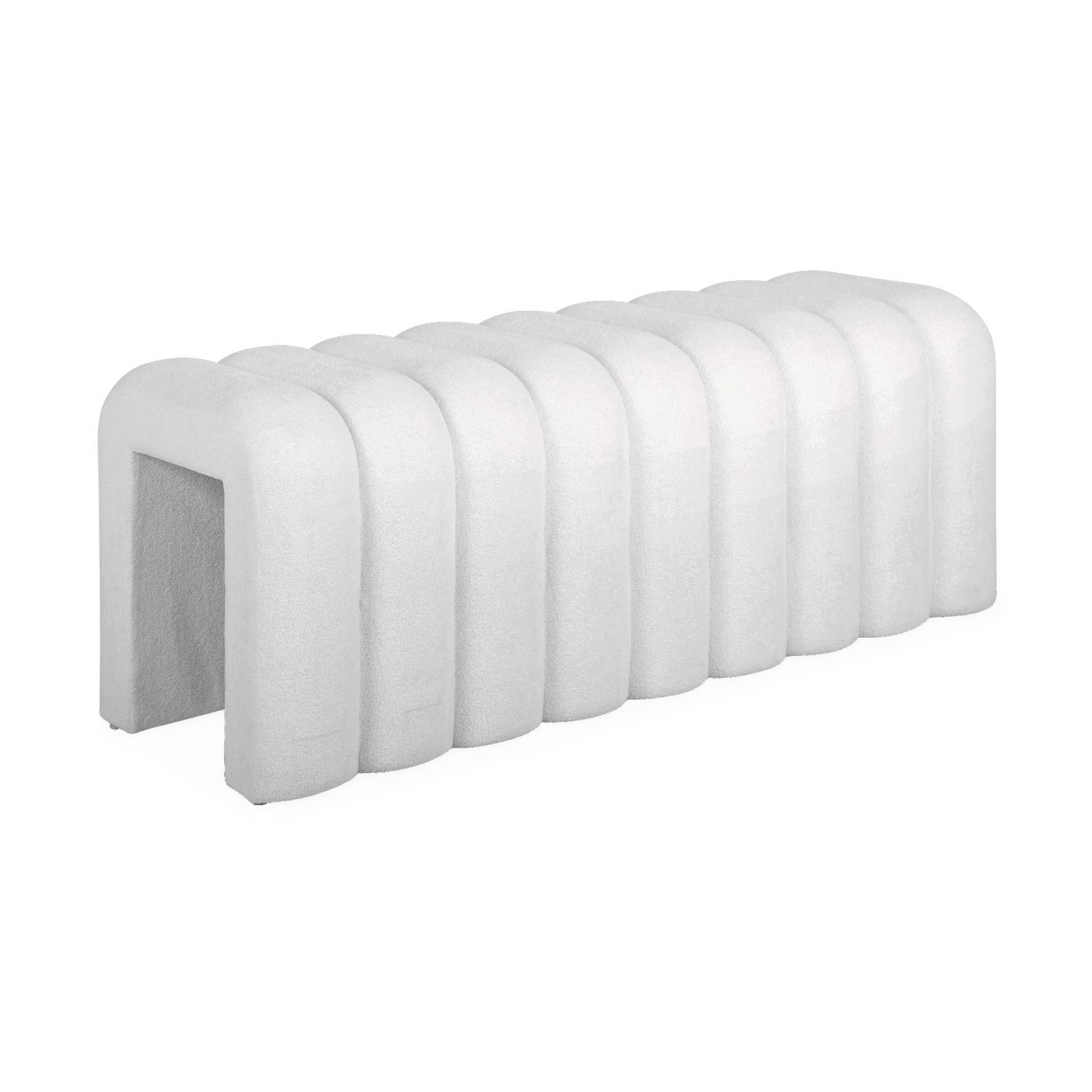 Banc Bout de Lit Japandi beige tissu contemporain – Ito
