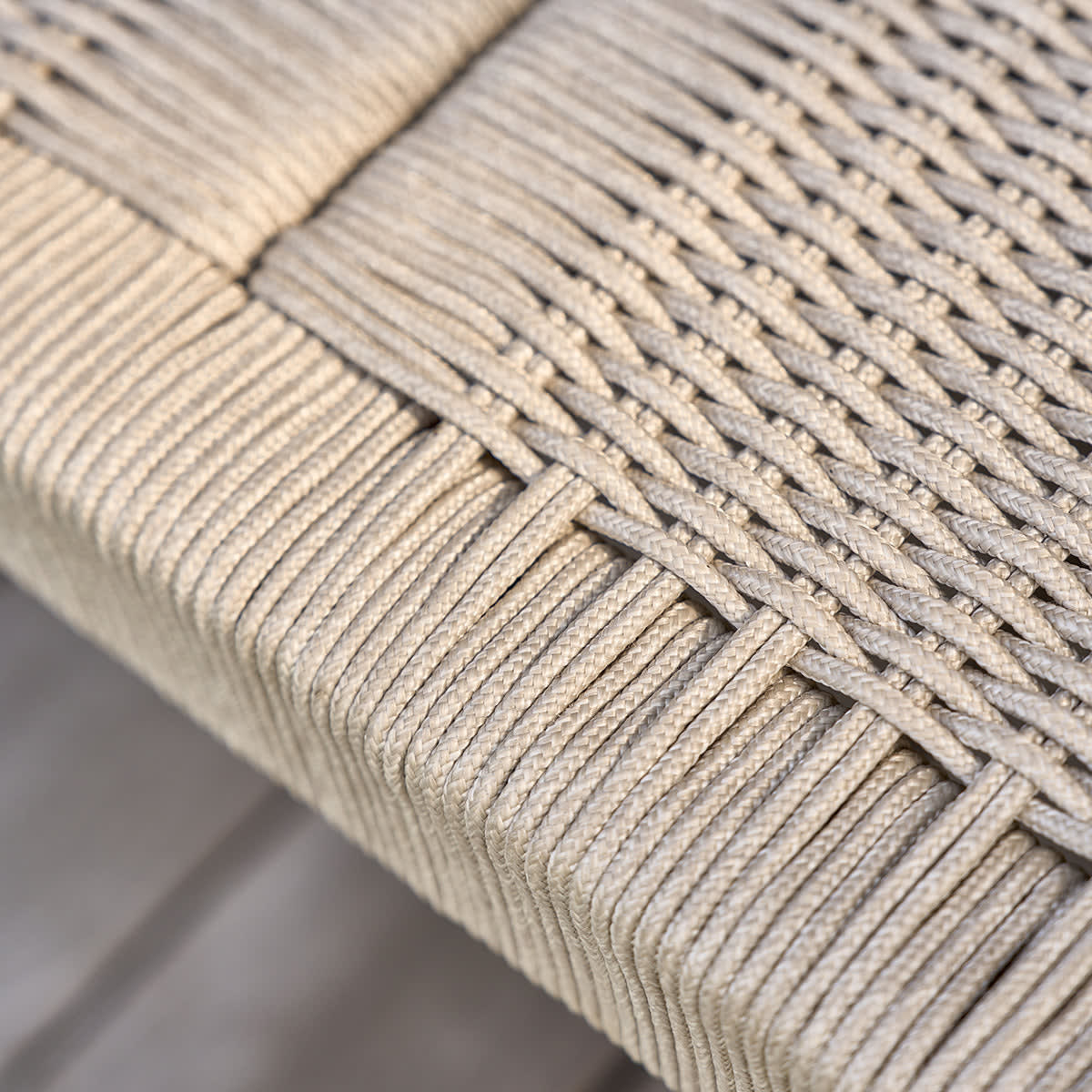 Banc de Jardin Japandi en Teck Massif et Cordage Beige – Livie