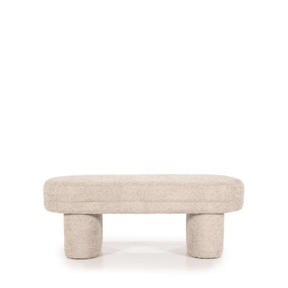 Banc Japandi en tissu taupe – Rama
