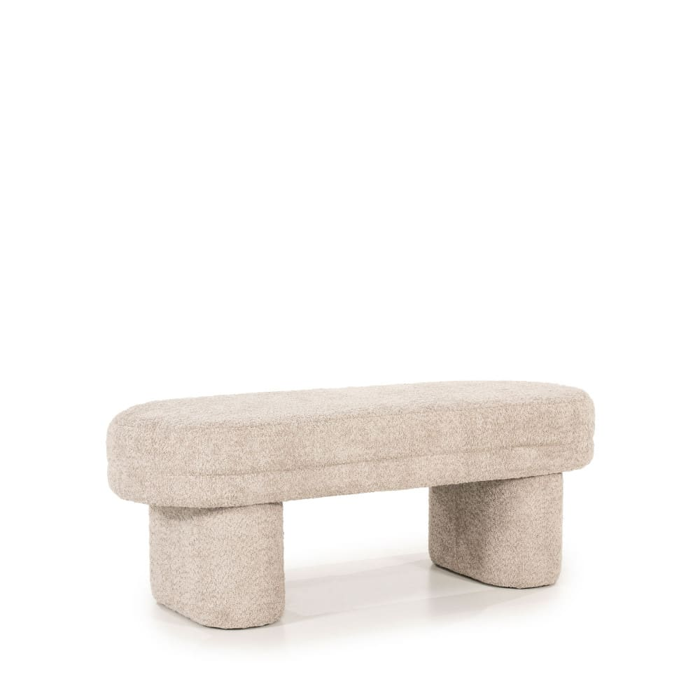 Banc Japandi en tissu taupe – Rama