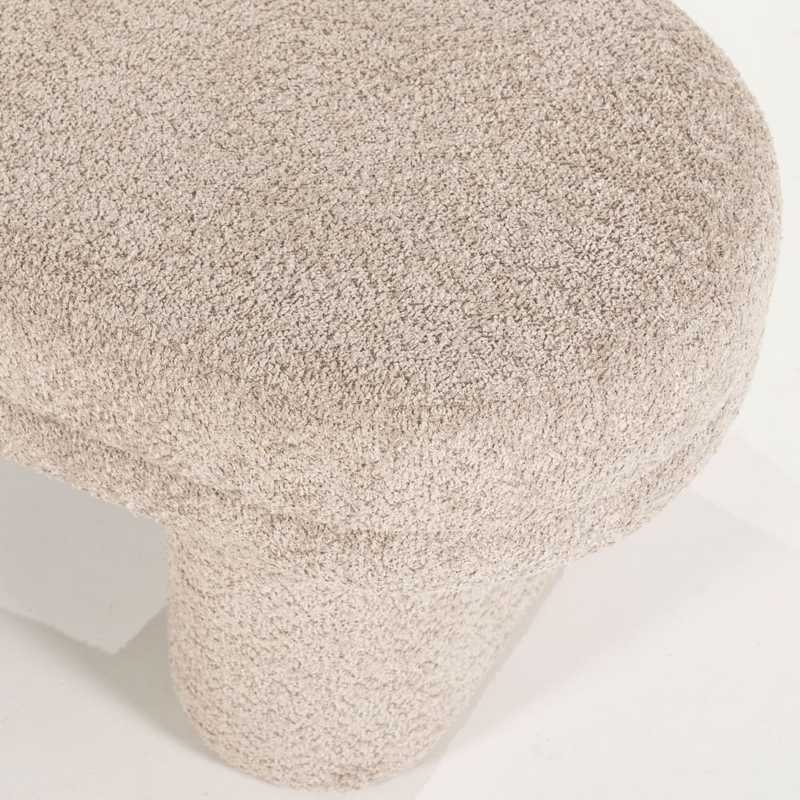 Banc Japandi en tissu taupe – Rama