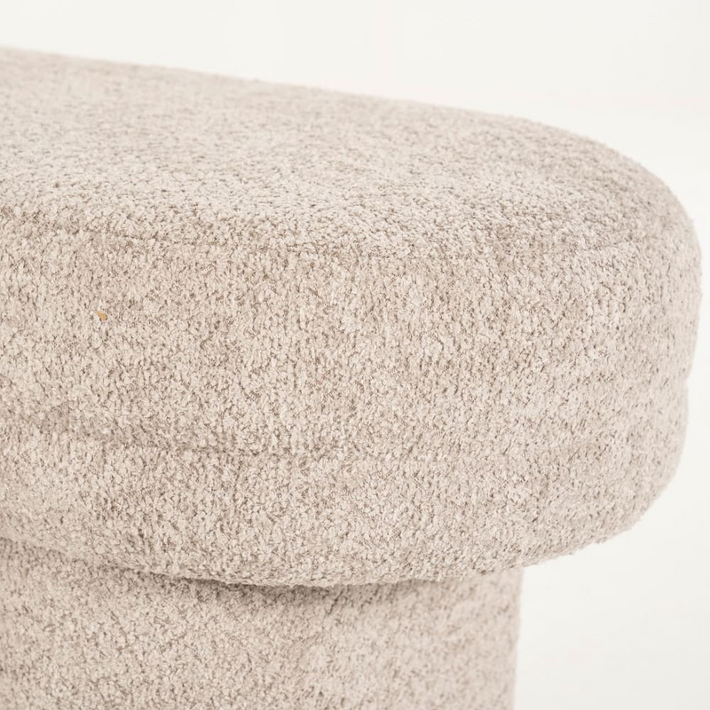 Banc Japandi en tissu taupe – Rama