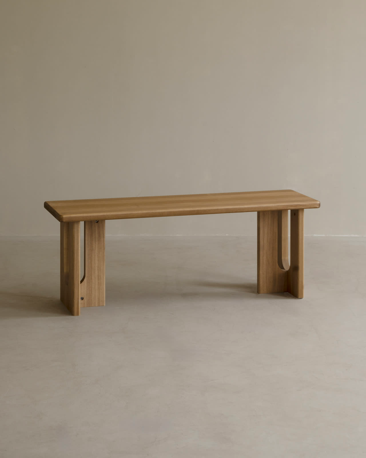 Banc en bois massif Japandi 120x33cm – Lua