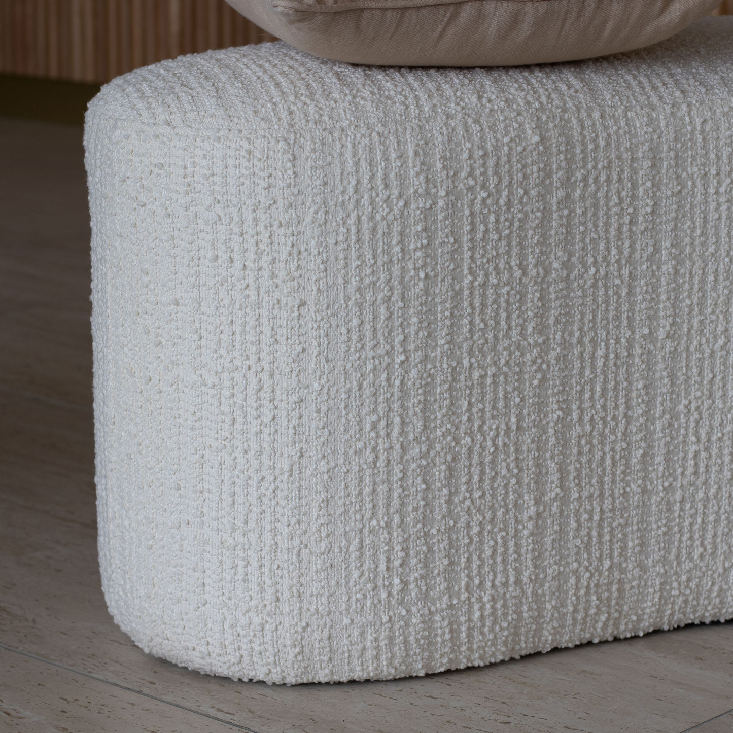 Banc en Bouclette Japandi et Bois – Malo
