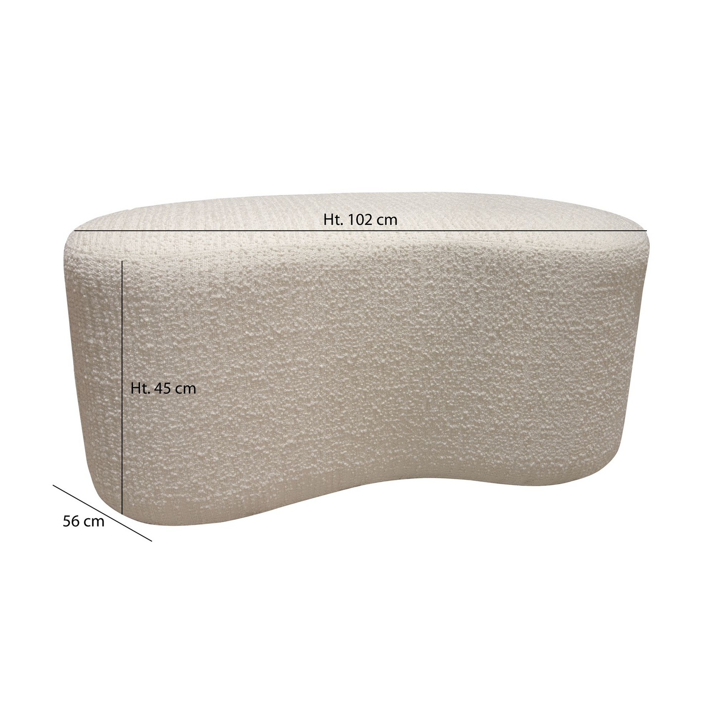 Banc en Bouclette Japandi et Bois – Malo