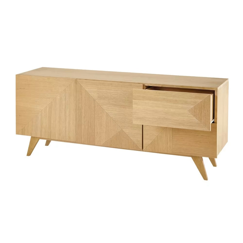 Buffet Japandi vintage 2 portes 2 tiroirs – Origami
