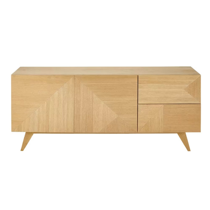 Buffet Japandi vintage 2 portes 2 tiroirs – Origami