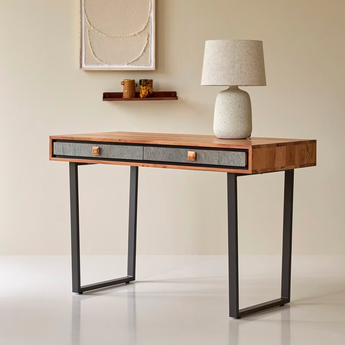 Bureau Japandi en acacia massif – Temis