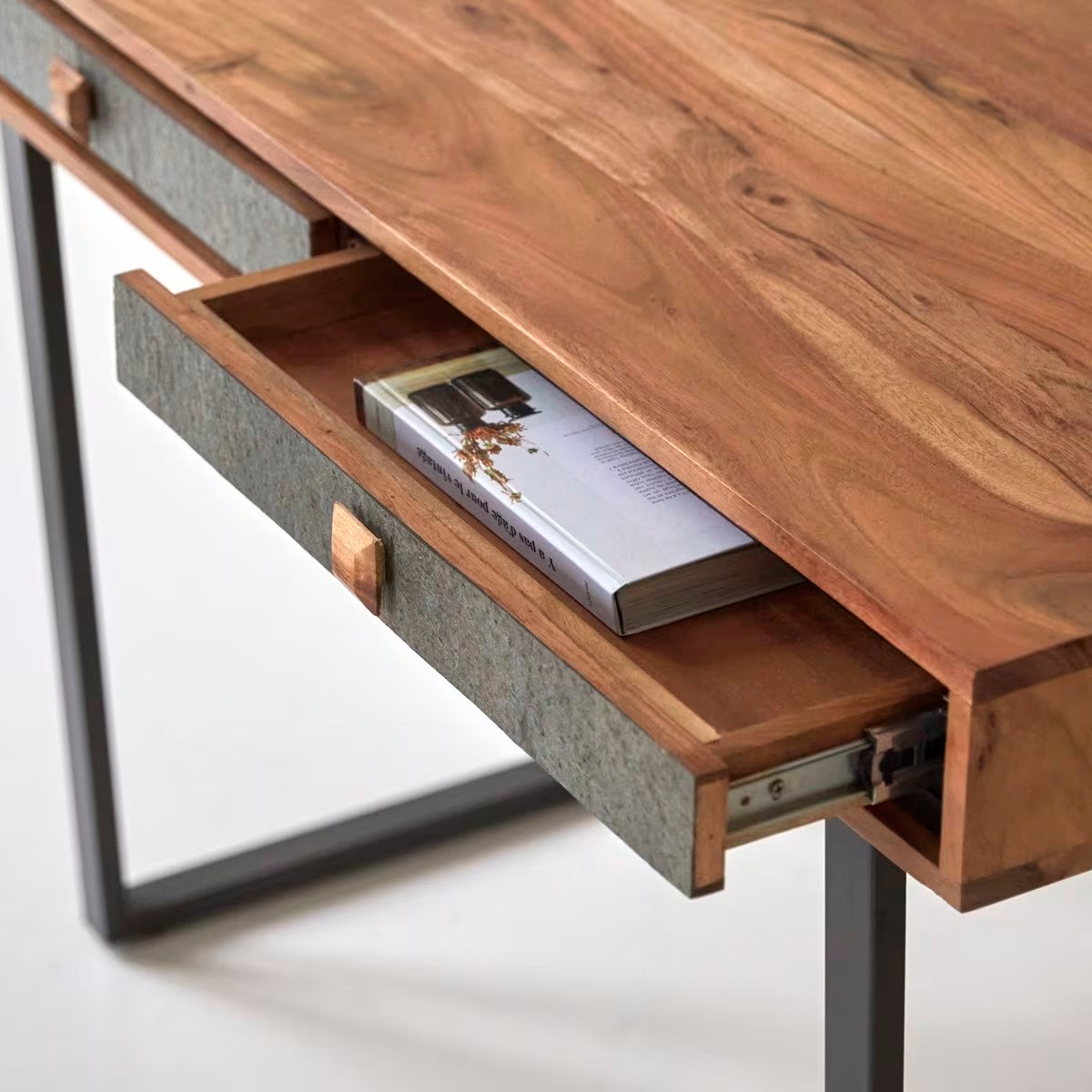 Bureau Japandi en acacia massif – Temis