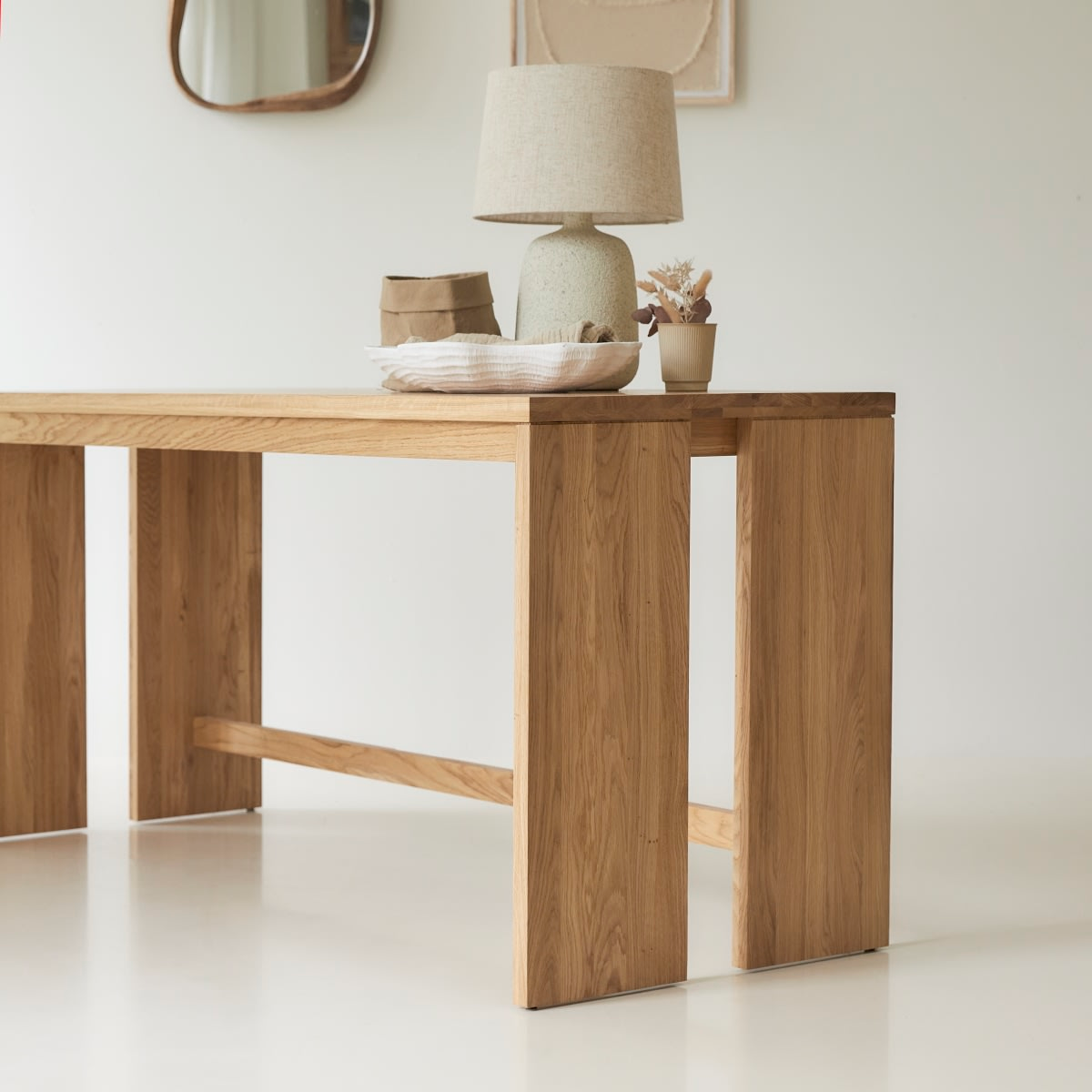 Bureau en chêne massif Japandi 160 cm – Eden