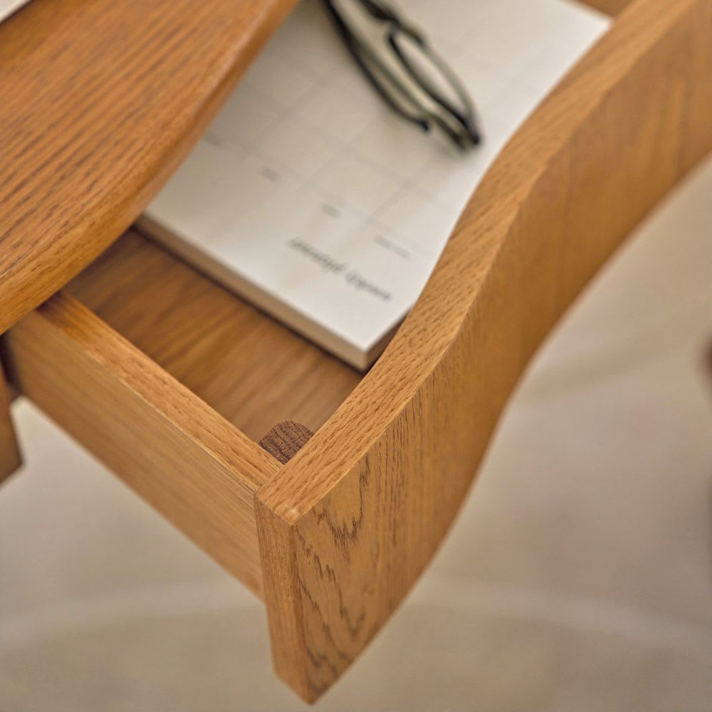 Bureau Japandi marron 1 porte 1 tiroir – Alegro