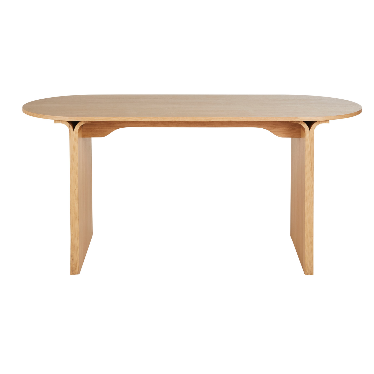 Bureau ovale en bois clair Japandi – Polari