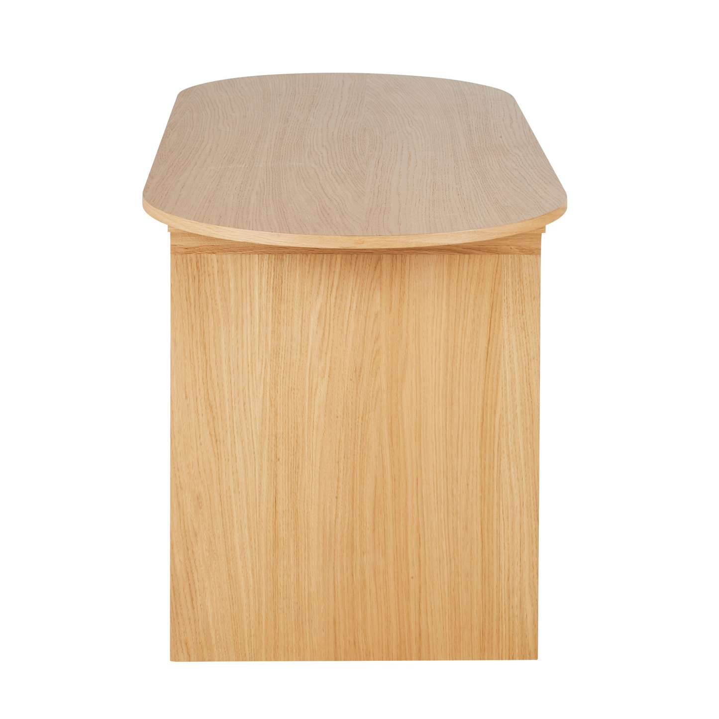 Bureau ovale en bois clair Japandi – Polari