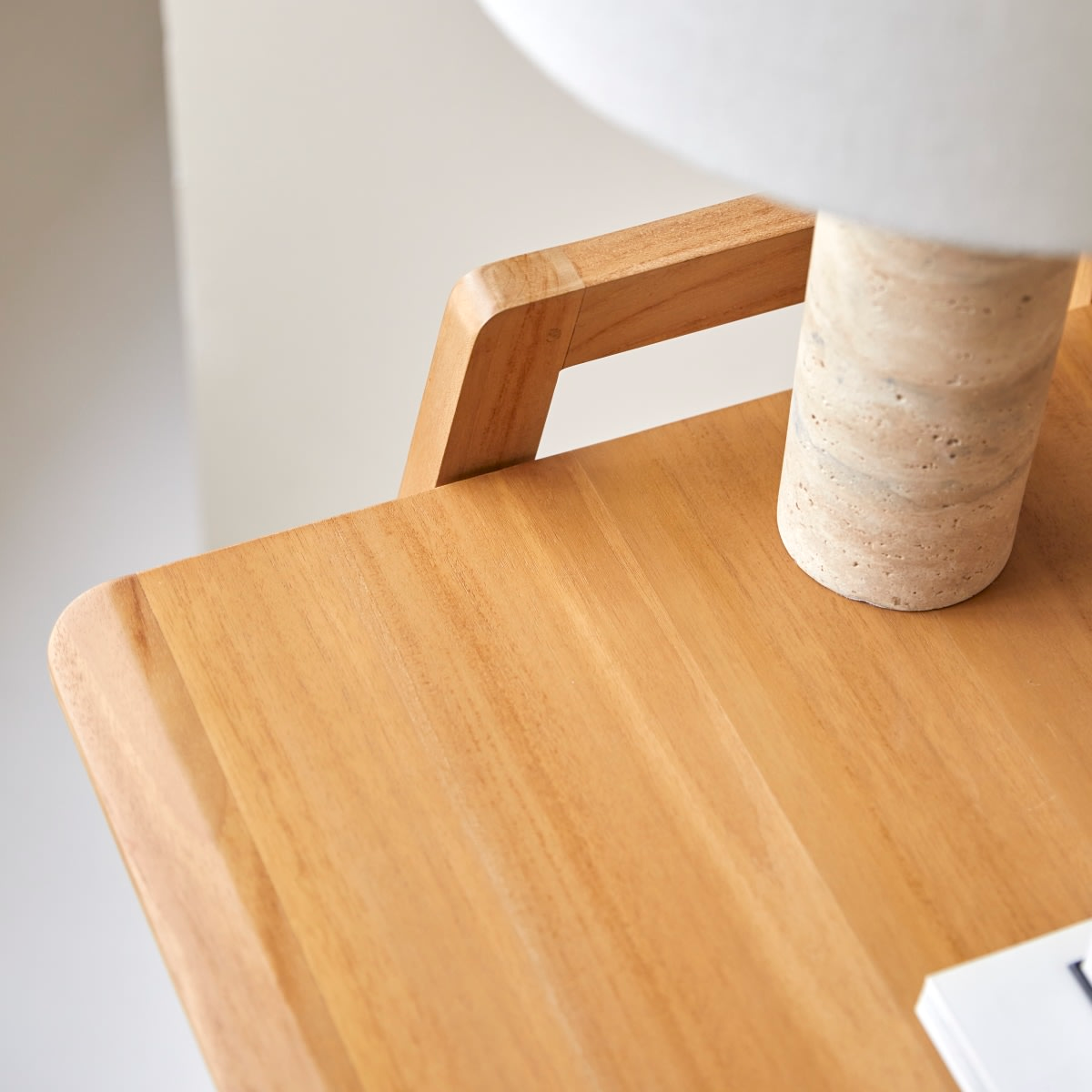Bureau pliable en teck massif clair Japandi – Philip