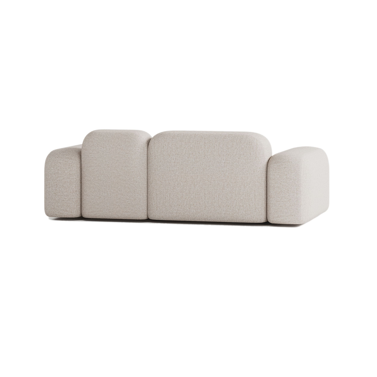 Canapé 2 Places en Tissu Beige Japandi – MAX