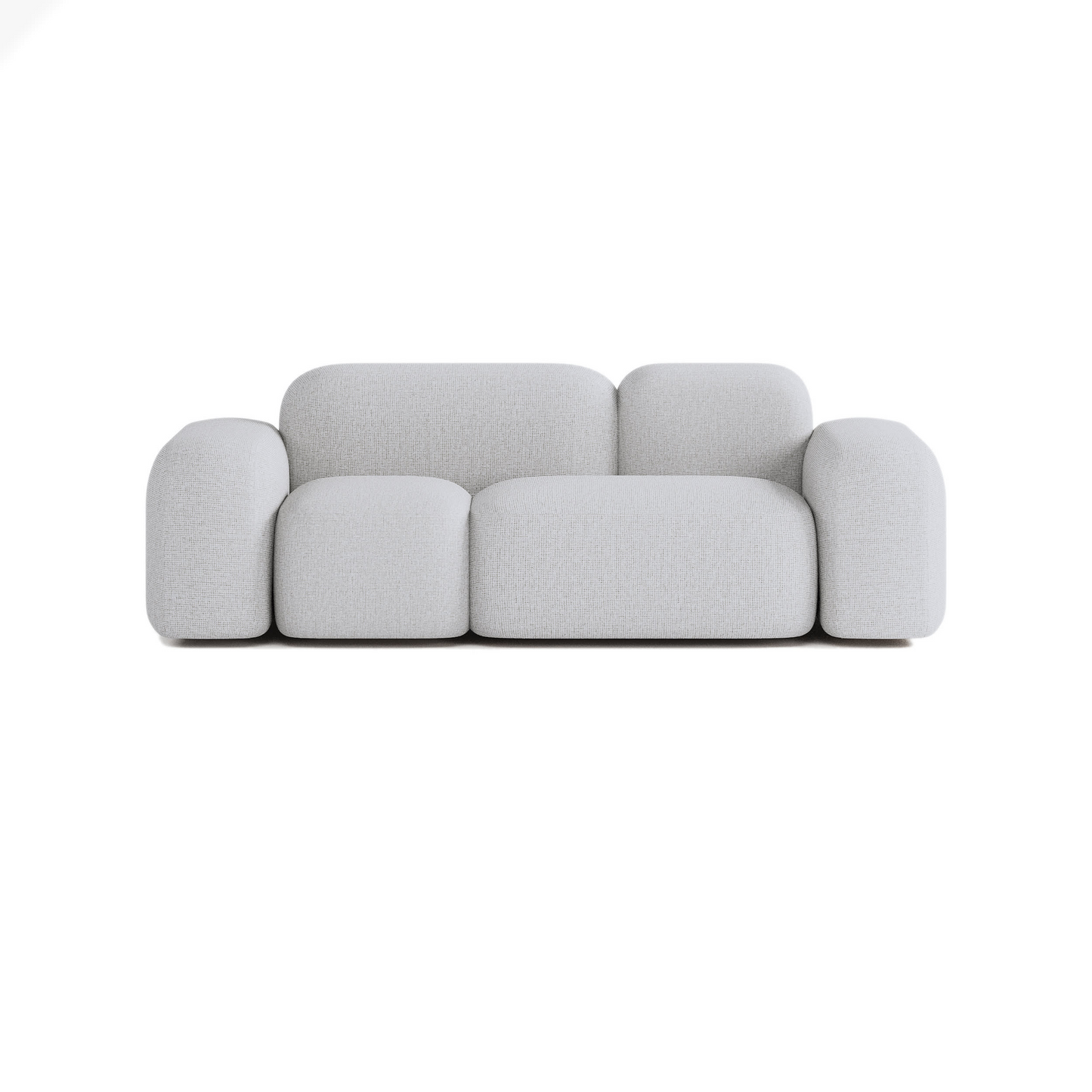 Canapé 2 Places en Tissu Beige Japandi – MAX