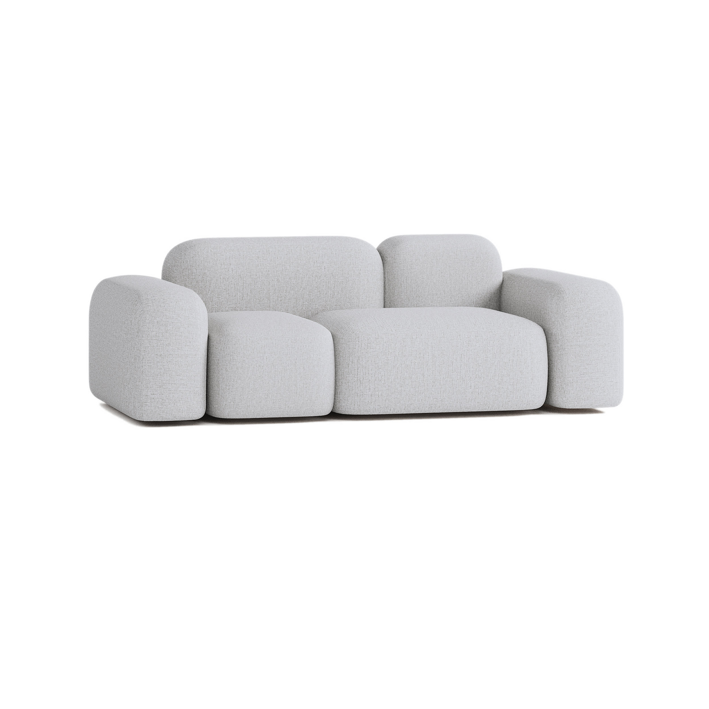 Canapé 2 Places en Tissu Beige Japandi – MAX