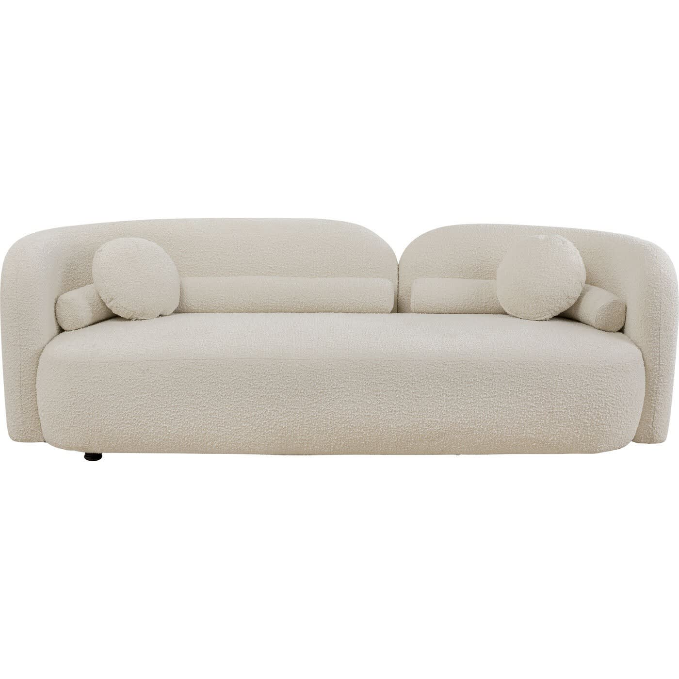 Canapé Japandi 3 places en polyester crème – Kelly