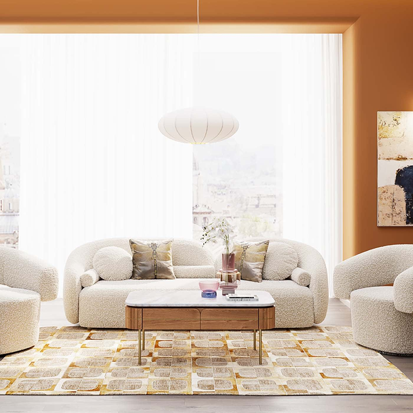 Canapé Japandi nuage 3/4 places beige sable – Lilo