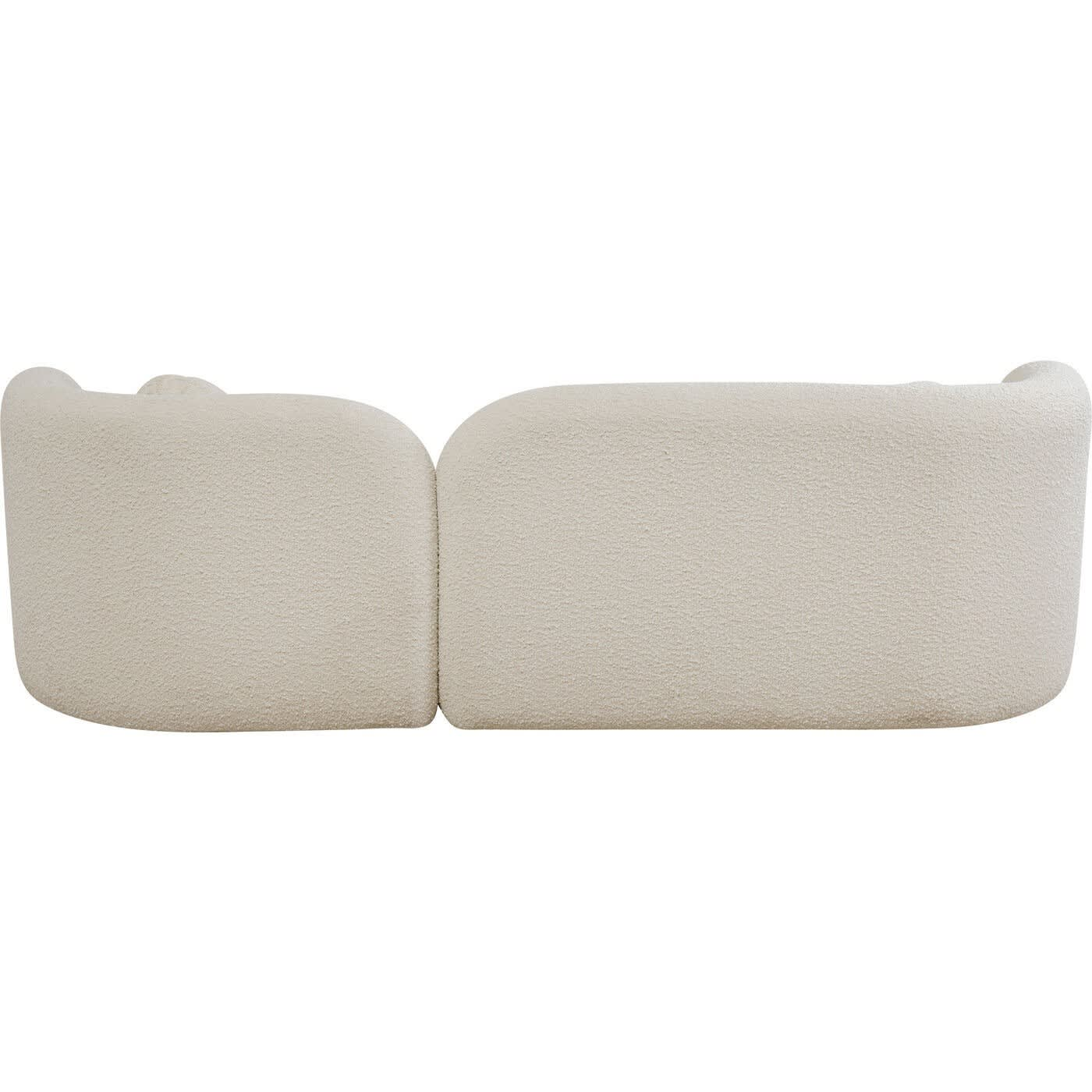 Canapé Japandi 3 places en polyester crème – Kelly