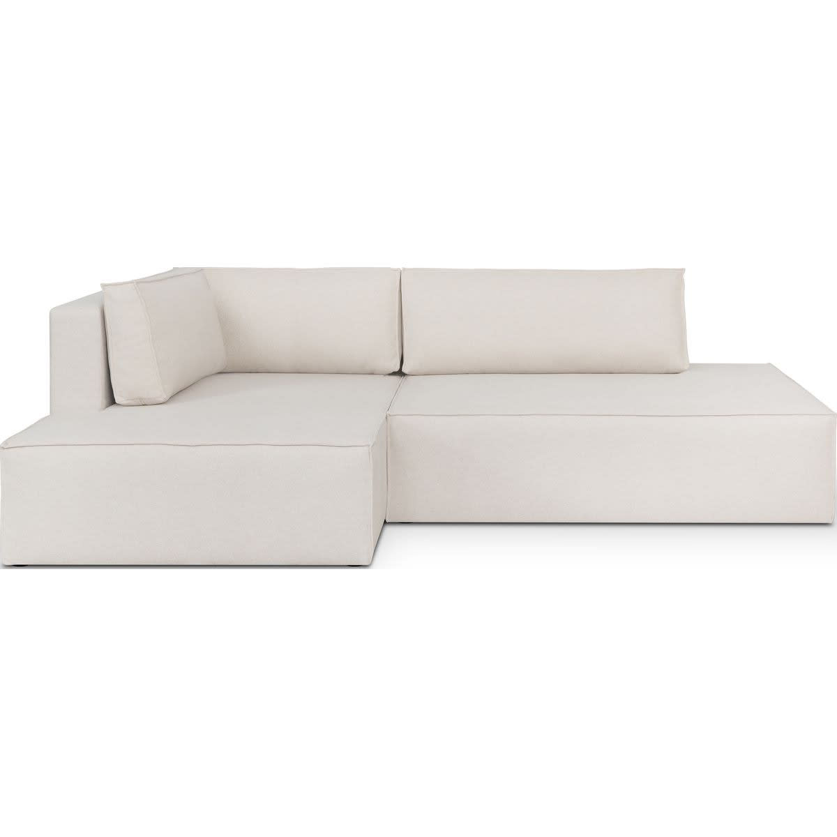 Canapé d'angle convertible 3 places en tissu Japandi – Barani